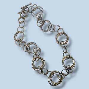 Kenneth Cole Reaction Two Tone Chunky Chain Necklace 28"